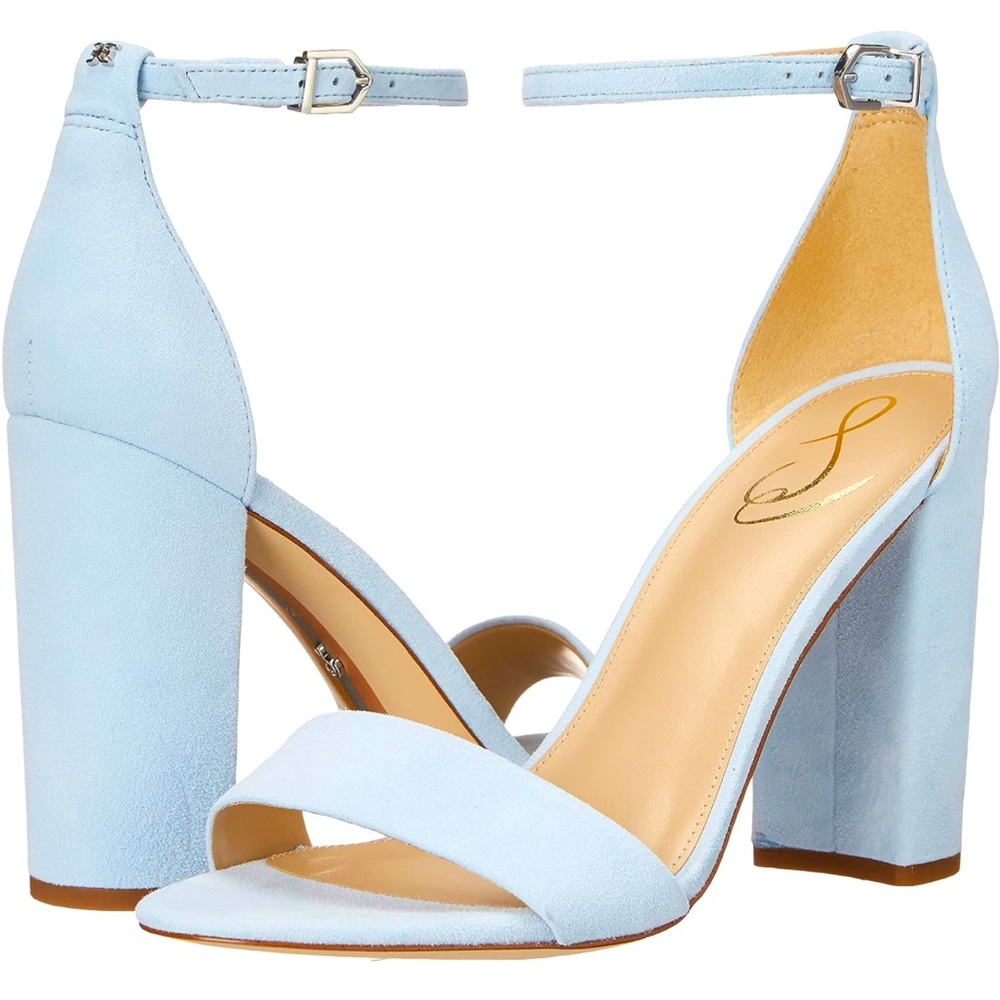 BNIB NWT Sam Edelman Yaro Block Heels - Riviera Blue Size 7